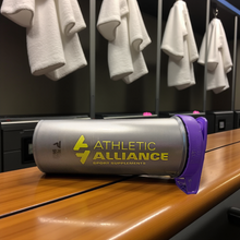 Load image into Gallery viewer, Athletic Alliance Sport Shaker 828ml Black with Purple Lid