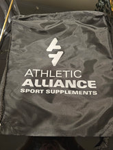 Load image into Gallery viewer, Athletic Alliance branded Drawstring Backpack Made from durable polyester, this custom drawstring backpack
